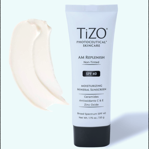 Tizo skincare product on a light gray background